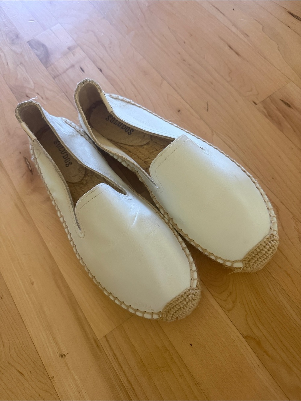 Soludos White Espadrille Slip-On Shoes
